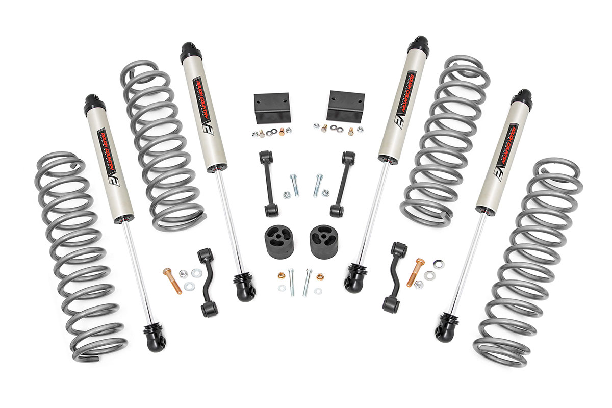 Jeep Wrangler Unlimited Suspension Lift Kit - Rough Country - 2.5 Inch Lift Kit | V2 - '18-'23